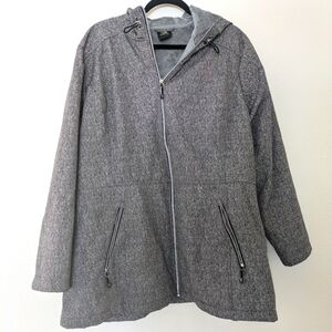 ZeroXposur Heather Gray Fleece Lined Hooded Winter Jacket sz 2X